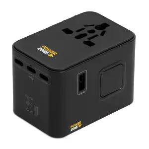 트래블 어댑터 여행용 멀티탭 35W USB 4포트 블랙 충전기 유럽 일본 미국 해외 멀티 플러그