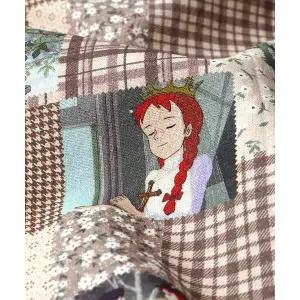 패션스타트 빨간머리앤 원단 20수 코튼린넨 패치 브라운