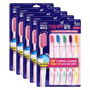페리오 잇몸케어 슬림 칫솔 초극세모 5개입 x 5개