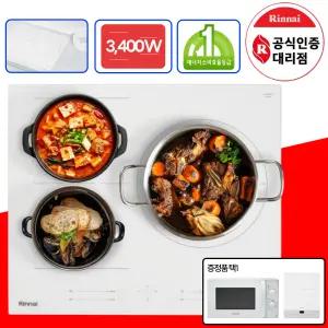 린나이 인덕션 1등급 전기레인지 유로케라글라스 화이트 무료설치 IHST3620MW