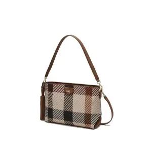 갤러리아 DCBA5F686 닥스 브라운 그레이트 하우스체크 숄더백 S