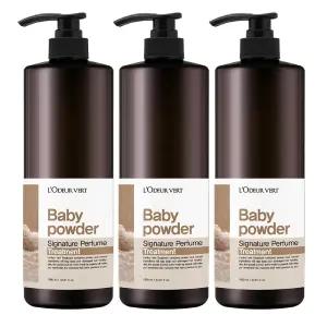 2 +1로더베르 퍼퓸 대용량 트리트먼트 베이비파우더 1L 3개