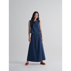 [에잇세컨즈] 슬리브리스 데님탑 (SET)  블루 (125765MP1P)