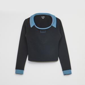 빌라봉 여성 Collared 래쉬가드 (WF31RS036BLK)