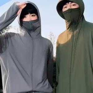 아이스 자외선차단 집업 후드 남성 여성 봄 여름 냉감 바람막이