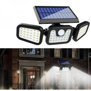 SOLAR충전 IP65 방수 3방향 SMD 74LED 태양광 센서등 태양광벽부등