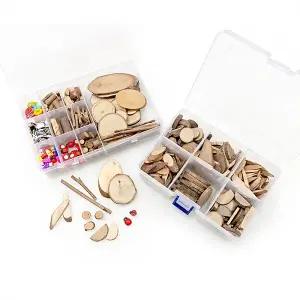 [만꾸] 에코우드 16종 자연물 나무조각 꾸미기재료 세트