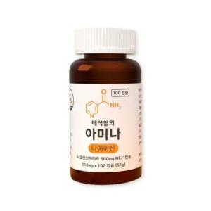비타민B3 배석철의 아미나 나이아신 500mg 100캡슐 1개