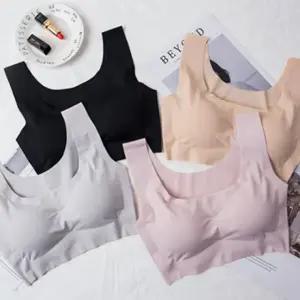 노와이어 심리스 브라탑 감탄브라 속옷 스포츠  무봉제 수면 여자