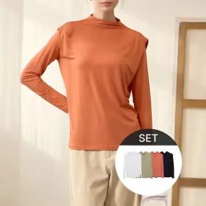 소프트모달티블라우스4종세트