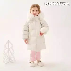 [에스더버니리틀] 플라워크림버니웰론롱코트