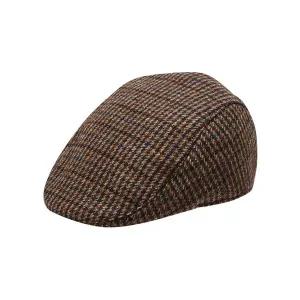 [닥스](강남점)DBHE5F800W3 [선물추천][울100%][귀도리 내장] DAKS 자수로고 브라운 체크 울 헌팅캡