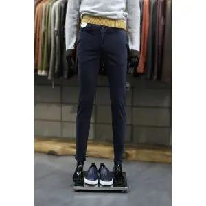 [빠니깔레] 이태리직수입 가먼트다잉네이비 슬림스판 프리미엄코튼팬츠 f-icpt52na (P002934531)
