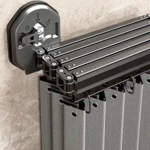 욕실 흡착식 샤워커튼 커튼봉 회색 화장실 가림막 커튼 부스