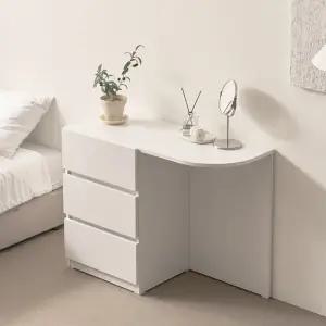 보루네오 마르체 모어 E0 라운드 서랍장 콘솔 화장대 1000 BHS015C (착불)