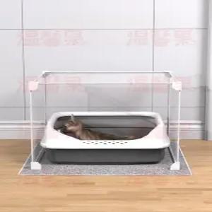 고양이 화장실 펜스 투명 가림막 투명 강아지 사막화방지
