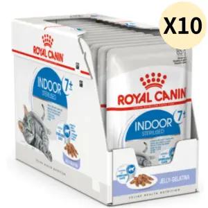 로얄캐닌 고양이 습식 파우치 인도어7+ 젤리 10box