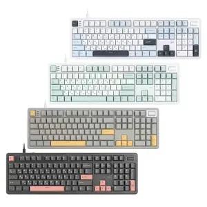 지클릭커 파도프로젝트 SPK107 8K 제주스위치 풀윤활 기계식 키보드 (제주바다, 37g) 머큐리핑크