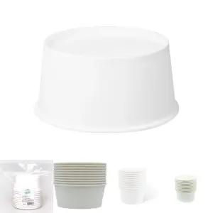 (520cc 50개) 무인쇄 종이용기/국/그릇/1회용/일회용/밥/종이/과일/용기/국수/1회/포장/라면/보관/음식