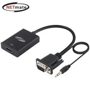 넷메이트 VGA RGB 스테레오 to HDMI 컨버터 NM-VH015 자재