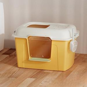 초대형 배변통 대형묘 화장실 고양이 810x560x550mm 노르웨이숲 노랑 특대형 밀폐형