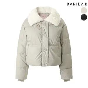 [바닐라비] 여성 뽀글이 카라 스트링 숏패딩