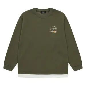 [에꼴리에] 남아 기모 캠핑 일러스트 레이어드 티셔츠 21D1414_KH