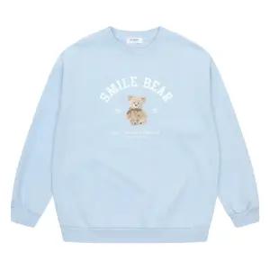 [에꼴리에] 여아 스마일 베어 맨투맨 티셔츠 21D0459_BL