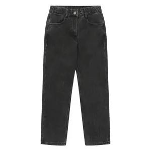 [에꼴리에] 여아 기모 오픈 밴딩 데님 스트레이트 팬츠 21D1257_BK