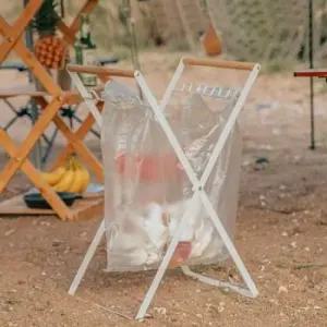 우드 비 거치대 분리수거 수납함 미니핏 스토 다용도걸이 20L 우드봉투걸이 바스켓걸이