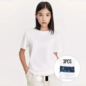 [지오다노주니어] 03245801 루즈핏 레이어드 반팔티(공용,3PCS)