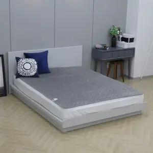 [국내제조][무료배송]  국산 탄소열선 전기요 극세사 그레이 더블