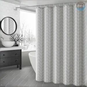 모던 방수 샤워실 커튼 PEVA 욕실용 패턴  고급형 샤워 커튼봉