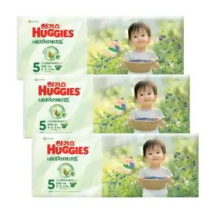 2025 하기스 네이처메이드 밴드형 5단계 공용 34매X3팩 특대형 자연주의 기저귀