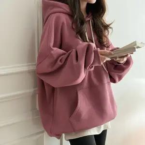 [공구우먼] [제작] 실물이 더 예쁜 리얼루즈 기모 후드 티셔츠 84826 빅사이즈 여성의류