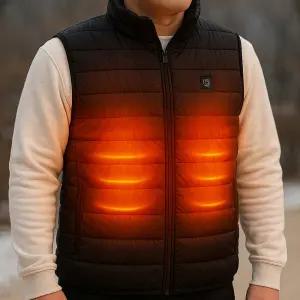 KC인증 양면발열 3단계 온도조절 겨울 야외스포츠 작업용 스마트 USB 온열조끼
