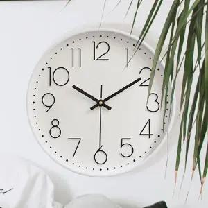 인테리어 모던 무소음 벽시계 심플-화이트 거실 벽걸이 인테리어 장식시계