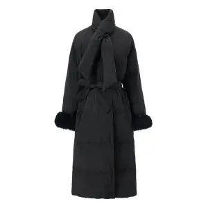 [탱커스]타이 머플러 끈 소매 퍼 롱 패딩 점퍼 TX4JP024L0 _P410891415