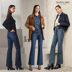 [맥스튜어트]25FW 여성 소프트 브러쉬 기모 데님 3종