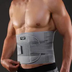 남성 허리 보호대 스포츠 인체공학 복대 남녀공용 허리 보호대 벨트 블랙 압박 보정 복부 자세 요추