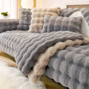 리바앤코 겨울 포근한 소파패드 4인용 소파커버 극세사 90x240