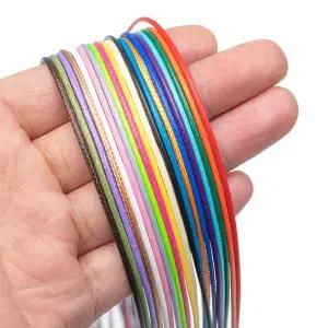 왁스끈 목걸이 블랙 왁스끈목걸이 왁스줄 목걸이 남자목걸이