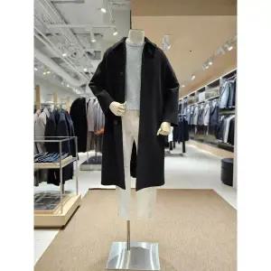 [파주점][앤드지][AND Z(앤드지)]블랙컬러 울 캐시미어 솔리드 발마칸코트(BZF4CG1203BK)