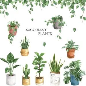 인테리어 화분 벽스티커 벽지 벽장식 데코스티커 벽지 포인트벽지