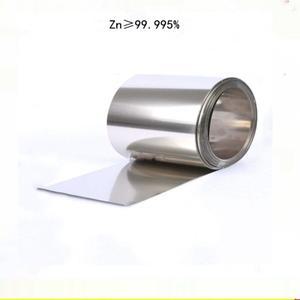 순수 아연 호일 스트립 시트 두께 0.1mm~5mm 폭 100mm