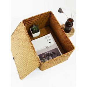 대나무상자 등나무 라탄 바구니 수납함 책상 죽운류 39x29 정신