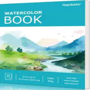 하피칼로르 수채화 종이 패드 9 x12 140파운드 /300gsm 예술가 그림 그리기 종이책 미술 용품 물감 세트