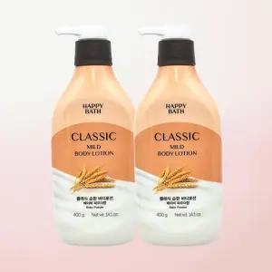 해피바스 순한 바디로션 베이비파우더향 400ml 2개