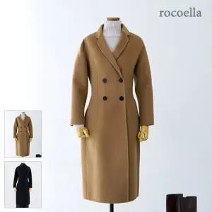 로코엘라 라벨르 더블버튼 여성 울 롱코트