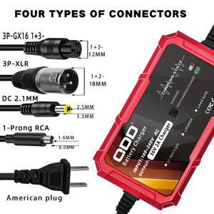 QDD 납산 배터리 충전기, 41.4V 하이 퀄리티 커넥터용, 36V 2A